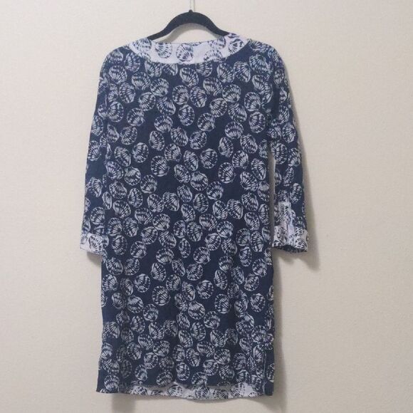 Talbots Navy and White Sea Shell Patterned Dress - Picture 7 of 7